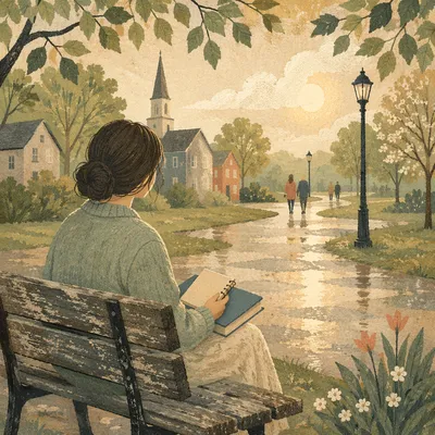 Peaceful Park Bench Prayer Reflection