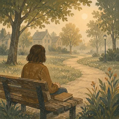 Quiet Morning Prayer on Park Bench