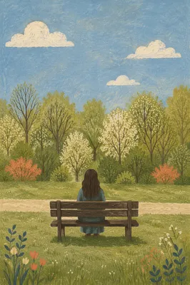 Quiet Contemplation on a Park Bench