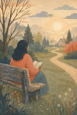 Solitary Morning Devotion on Park Bench