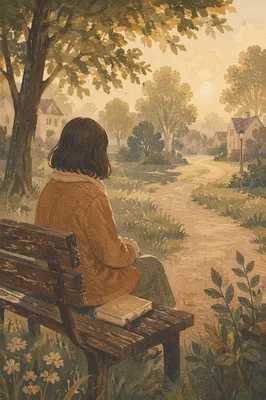 Solitary Morning Reflection on Park Bench