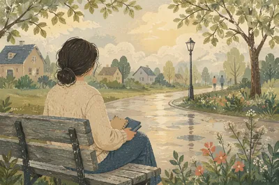 Solitary Park Bench Prayerful Contemplation