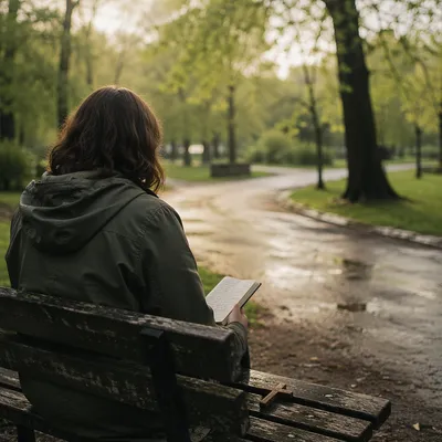 Quiet Park Bench Prayerful Reflection