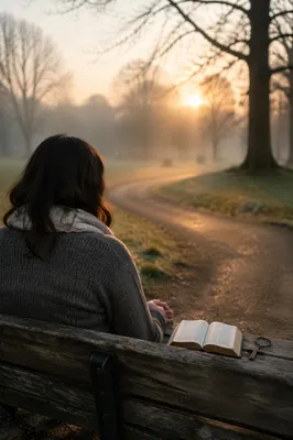 Solitary Morning Prayer on Park Bench