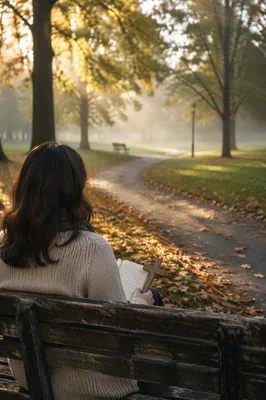 Quiet Prayer on an Autumn Park Bench