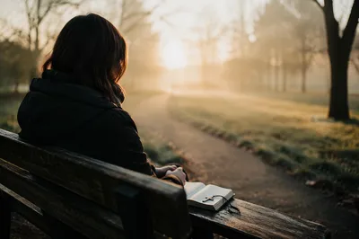 Solitary Morning Prayer on Park Bench