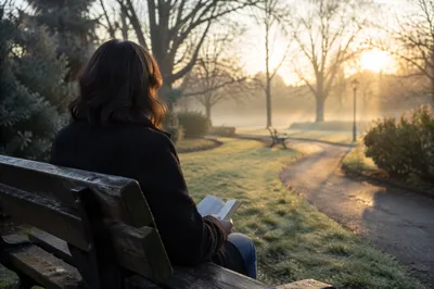 Solitary Morning Prayer on Park Bench