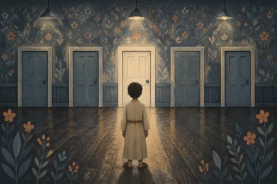 Person Facing Doorways of Choice