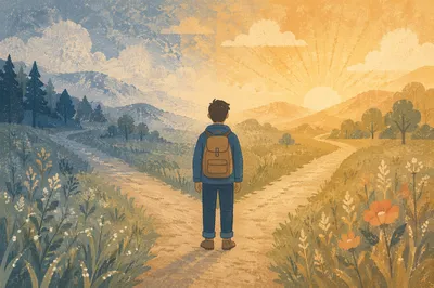 Prayerful Decision at Misty Crossroads