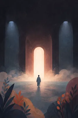 Walking Through Fog Toward Sacred Light