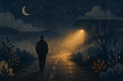 Walking Through Fog Toward Hopeful Light