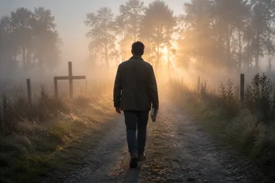 Walking Through Fog Toward Hopeful Light