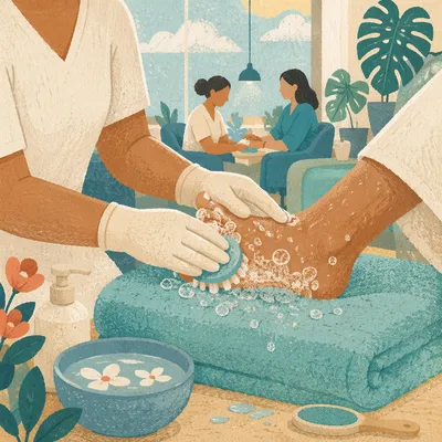 Compassionate Foot Washing Service in Spa Salon