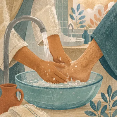 Gentle Foot Washing Service and Care