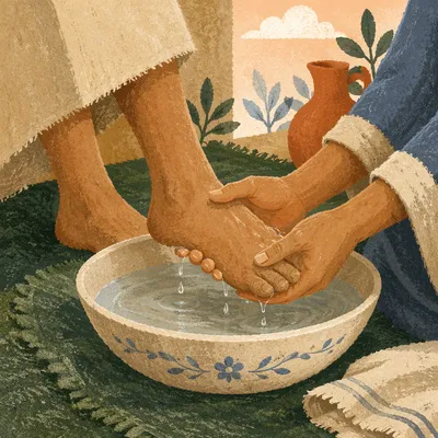 Humble Foot Washing Service Moment