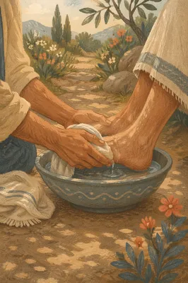Humble Foot Washing Service in Garden