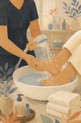 Gentle Foot Washing Service with Water