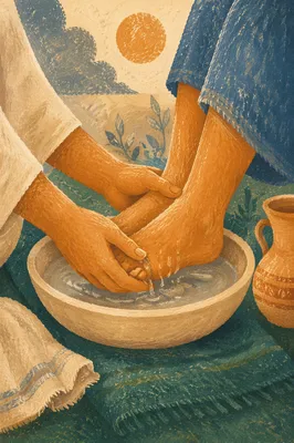 Humble Foot Washing Service Moment