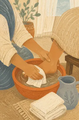 Humble Foot Washing Service Close-Up