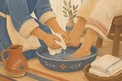 Humble Foot Washing Service Close-Up