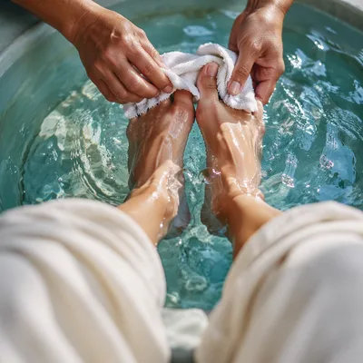 Compassionate Foot Washing Service Close Up