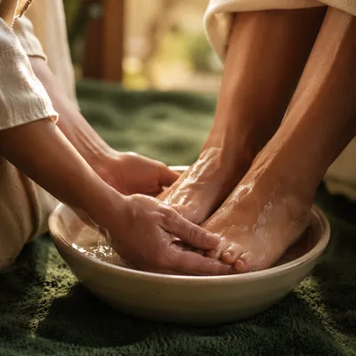 Humble Foot Washing Service Moment