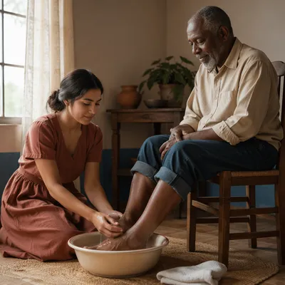 Compassionate Foot Washing Service at Home