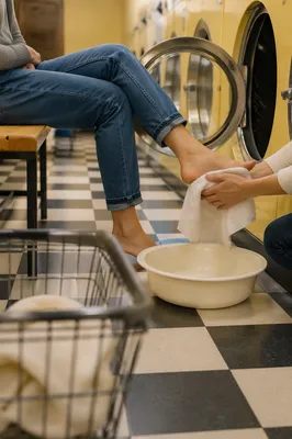 Laundromat Foot Washing Service Metaphor