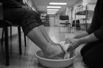 Humble Foot Washing Service in Community Care Room
