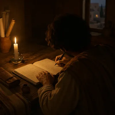 Quiet Letter Writing by Candlelight