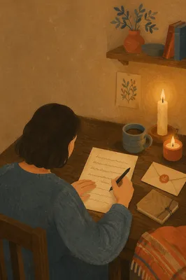 Quiet Letter Writing by Candlelight