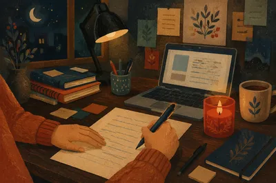 Writing a Letter by Candlelight Desk