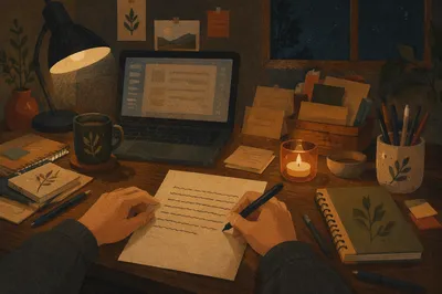 Writing a Letter by Candlelight Desk