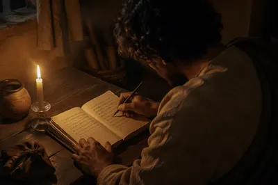Reflective Letter Writing by Candlelight