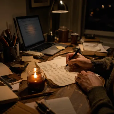Writing a Letter by Candlelight Desk
