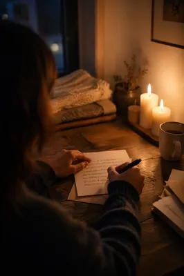 Writing a Letter by Candlelight
