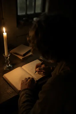 Writing a Letter by Candlelight
