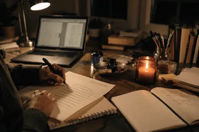 Writing a Letter by Candlelight Desk