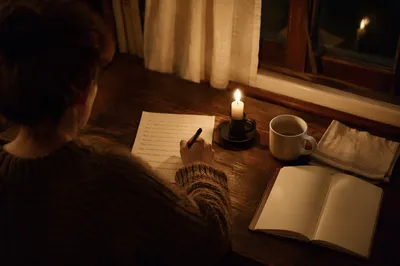 Quiet Letter Writing by Candlelight