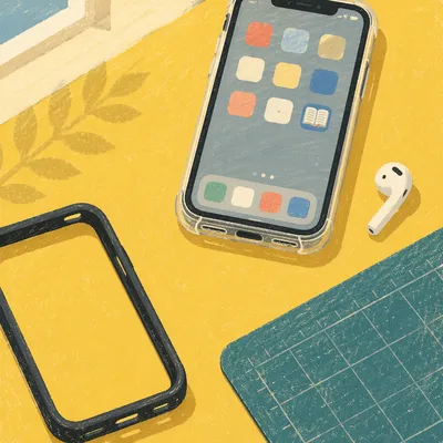 Morning Desk Flat Lay with Smartphone