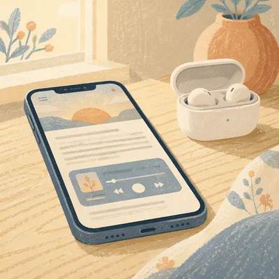 Morning Bible App with Earbuds