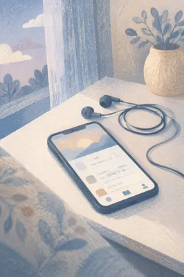 Morning Bible App with Earbuds