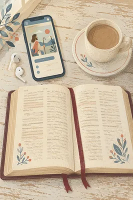 Morning Bible and Coffee Flat Lay