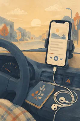 Morning Bible App Devotion in Car