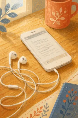 Morning Bible App with Earbuds