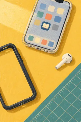 Morning Desk Flat Lay with Smartphone