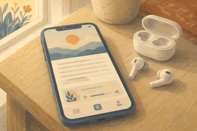 Morning Bible App and Earbuds