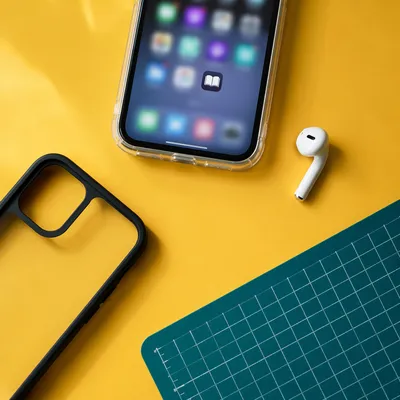 Morning Desk Flat Lay with Smartphone