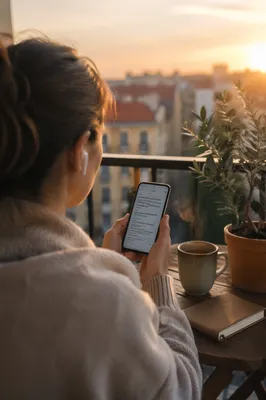 Morning Reading on Apartment Balcony