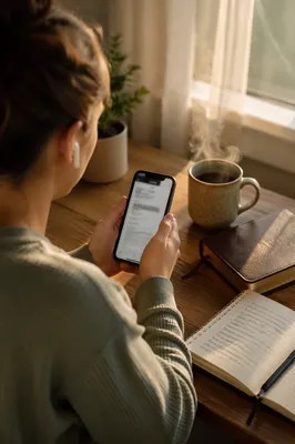 Morning Bible App at Kitchen Table